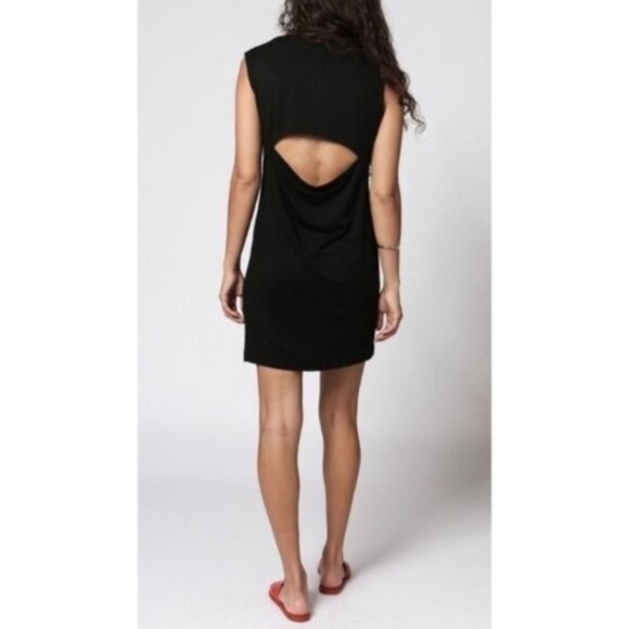 LNA Cardiff Dress Cut out High Low Hem T-Shirt Asymmetrical hem Black Size XS - Picture 16 of 16